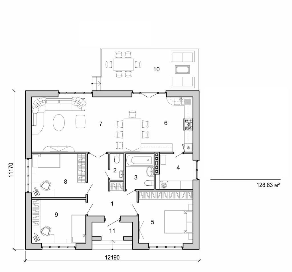 Visualization gallery - One storey small house
