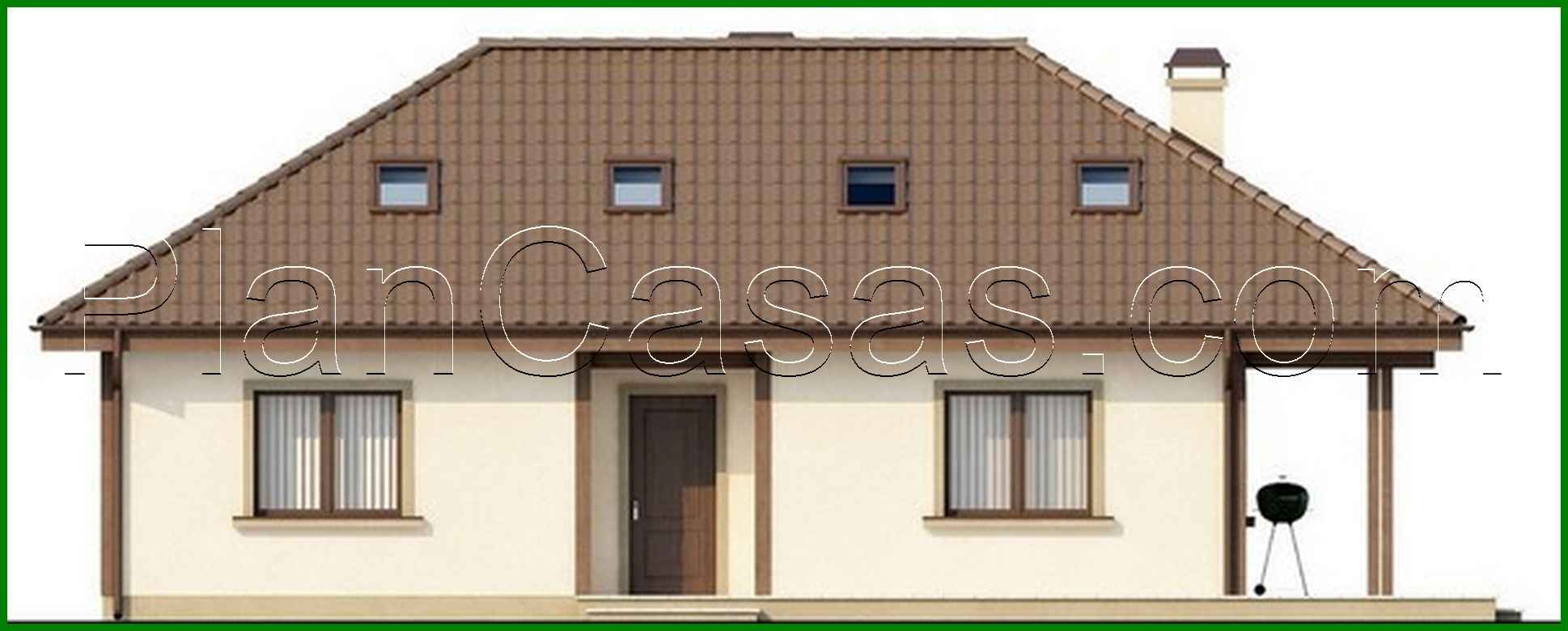 Visualization gallery - The classic design of a 1.5-storey cottage