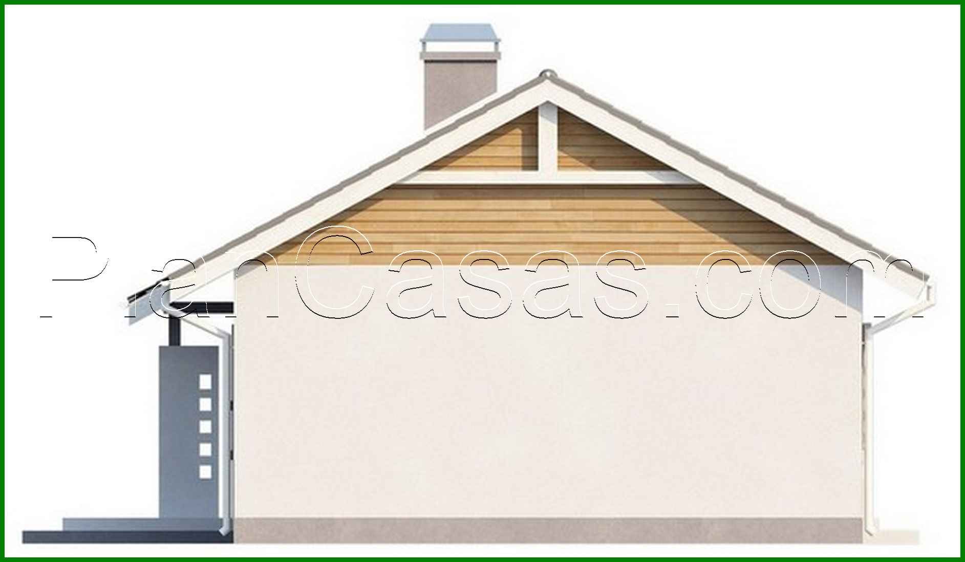 Visualization gallery - The project of a compact one-story house with a corner kitchen window