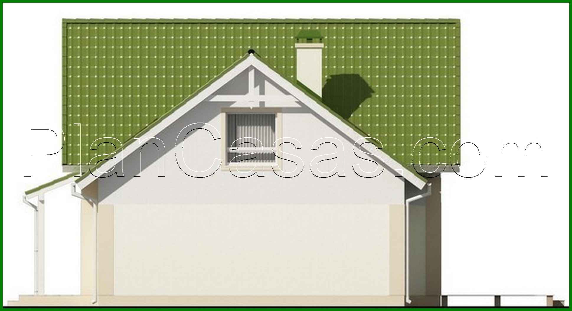 Visualization gallery - One-storey house project with attic, garage and green roof