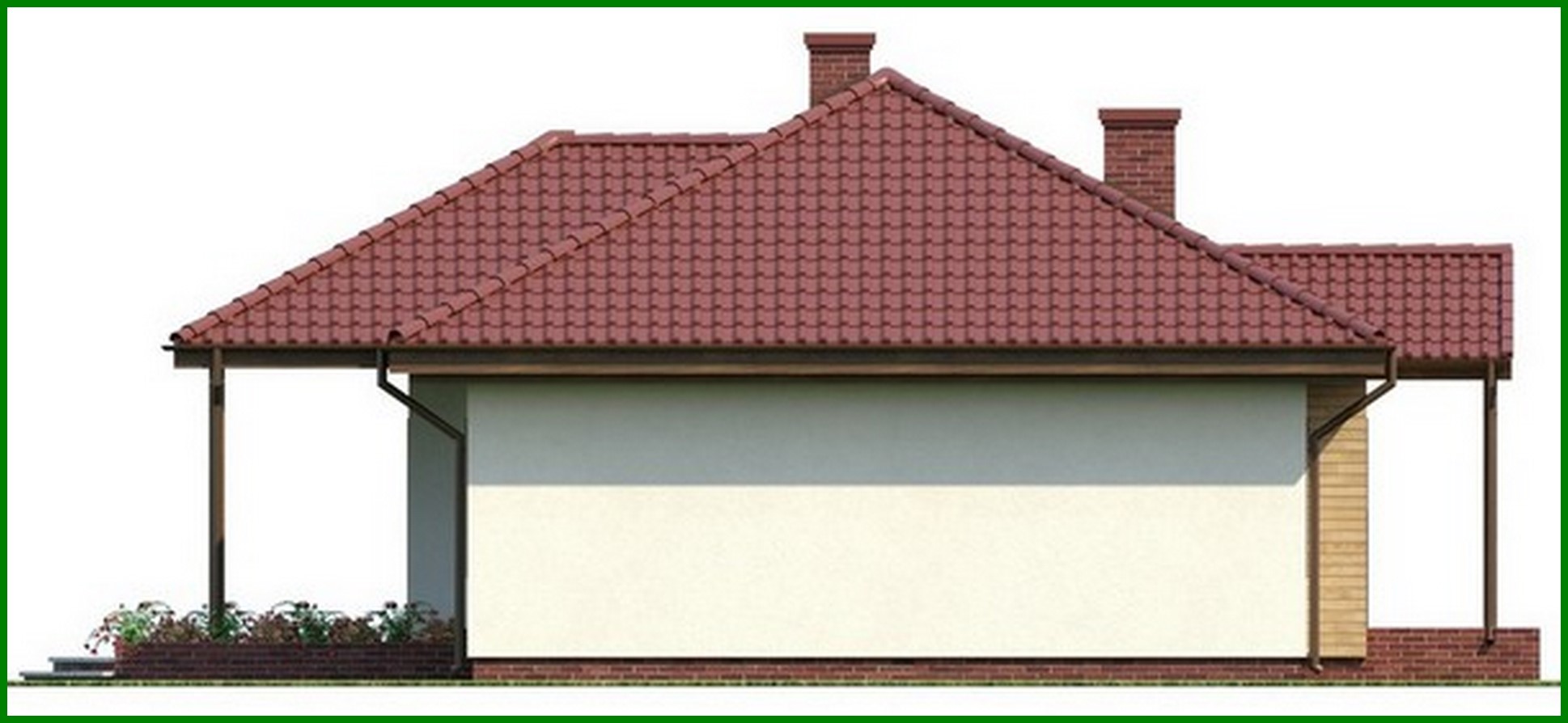 Visualization gallery - The project of a symmetrical one-story house