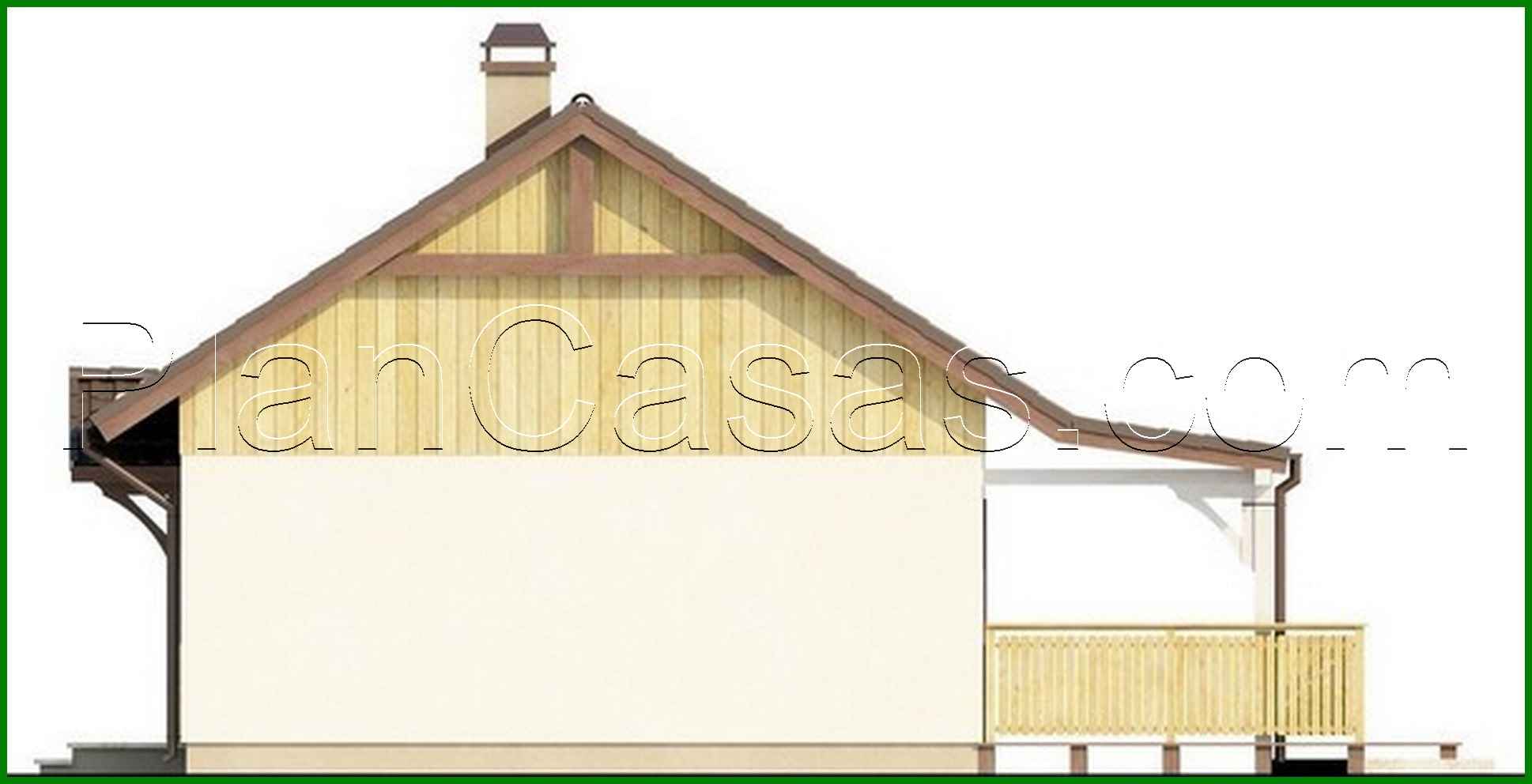 Visualization gallery - Project of a small house with a covered terrace