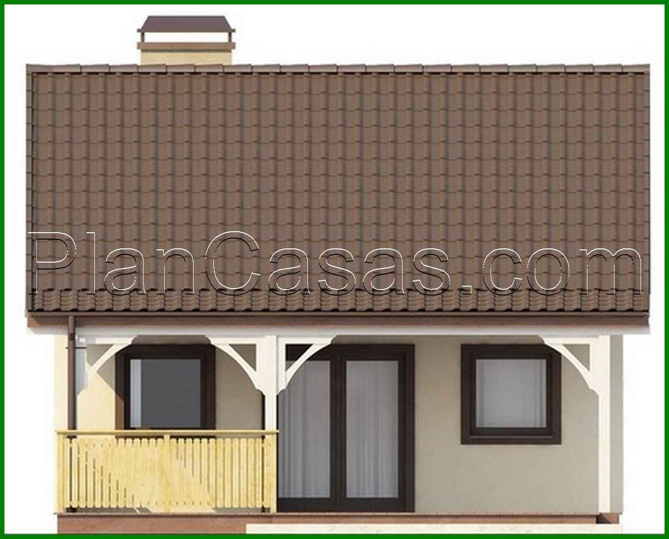 Visualization gallery - Project of a small house with a covered terrace