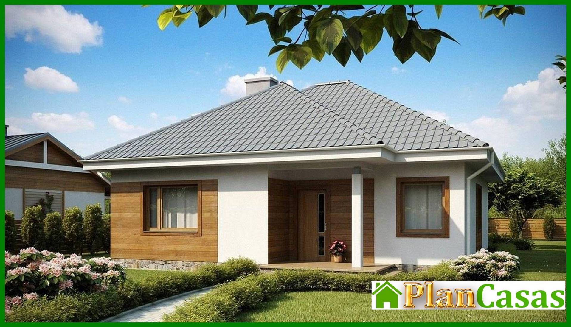 Visualization gallery - One-storey house project with a covered terrace