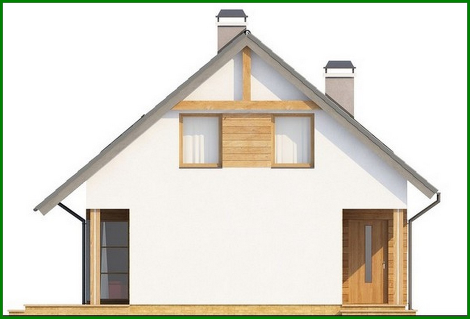 Visualization gallery - The project of an economical comfortable house with an attic