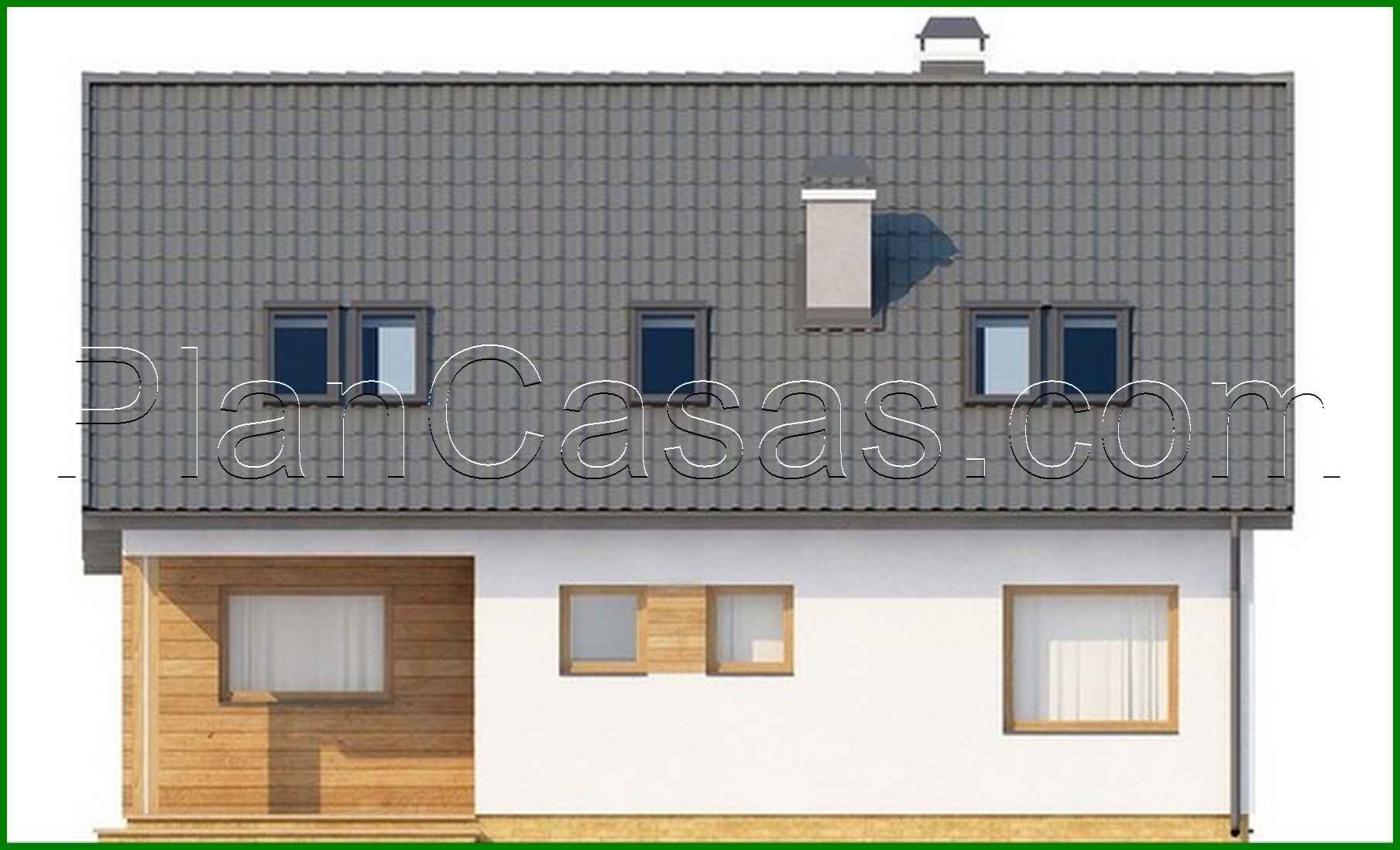 Visualization gallery - The project of an economical comfortable house with an attic