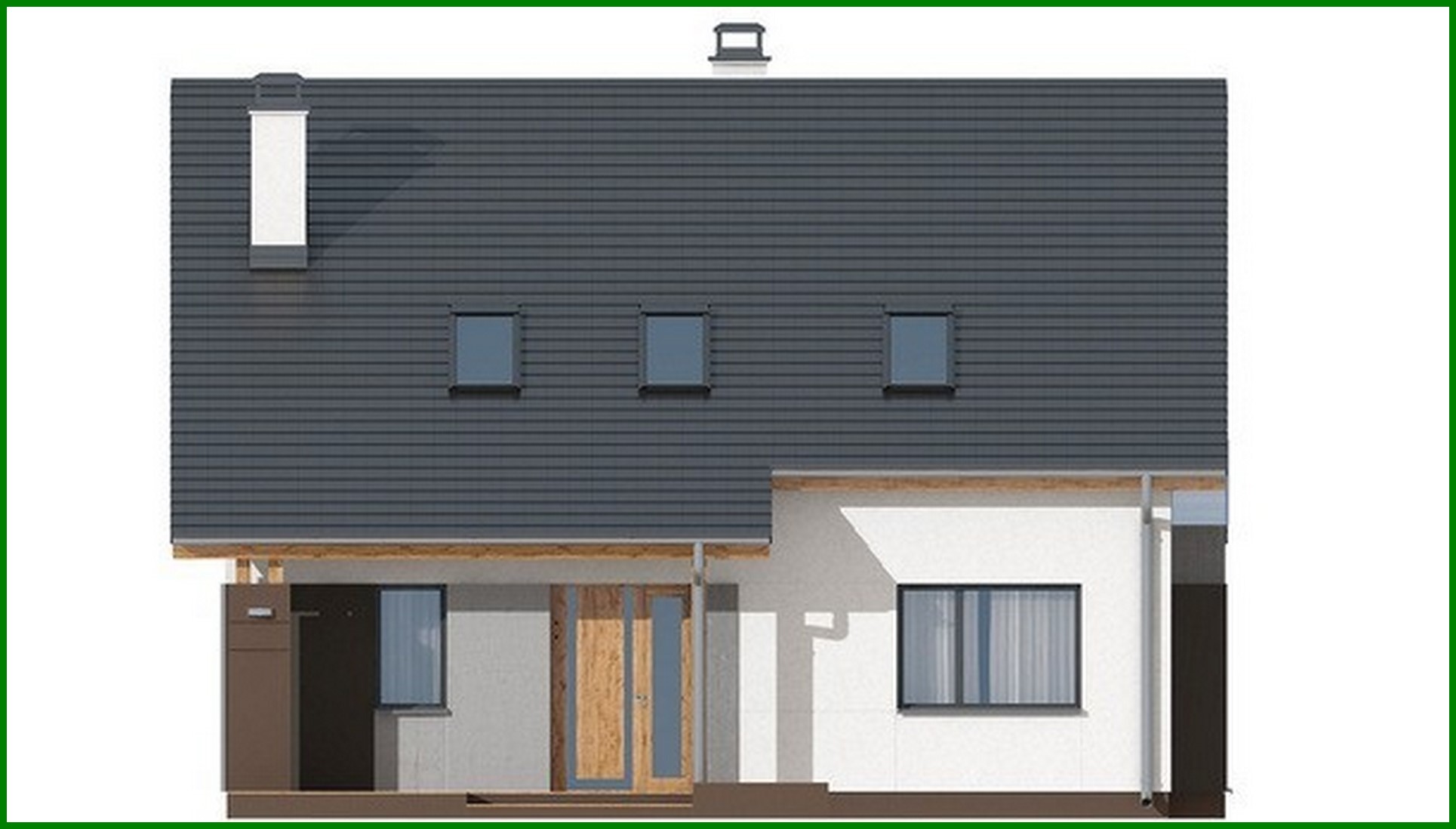 Visualization gallery - A project of a comfortable cottage with an office on the ground floor