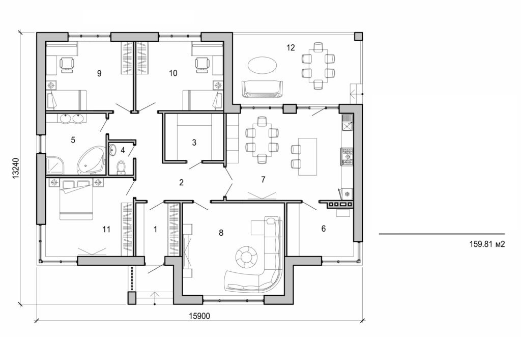 Visualization gallery - One storey house