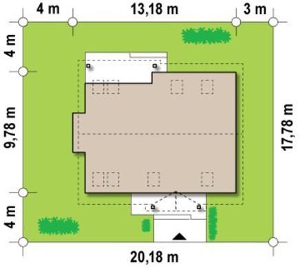 Visualization gallery - House project with an attic, bay window and balcony, stylish facade