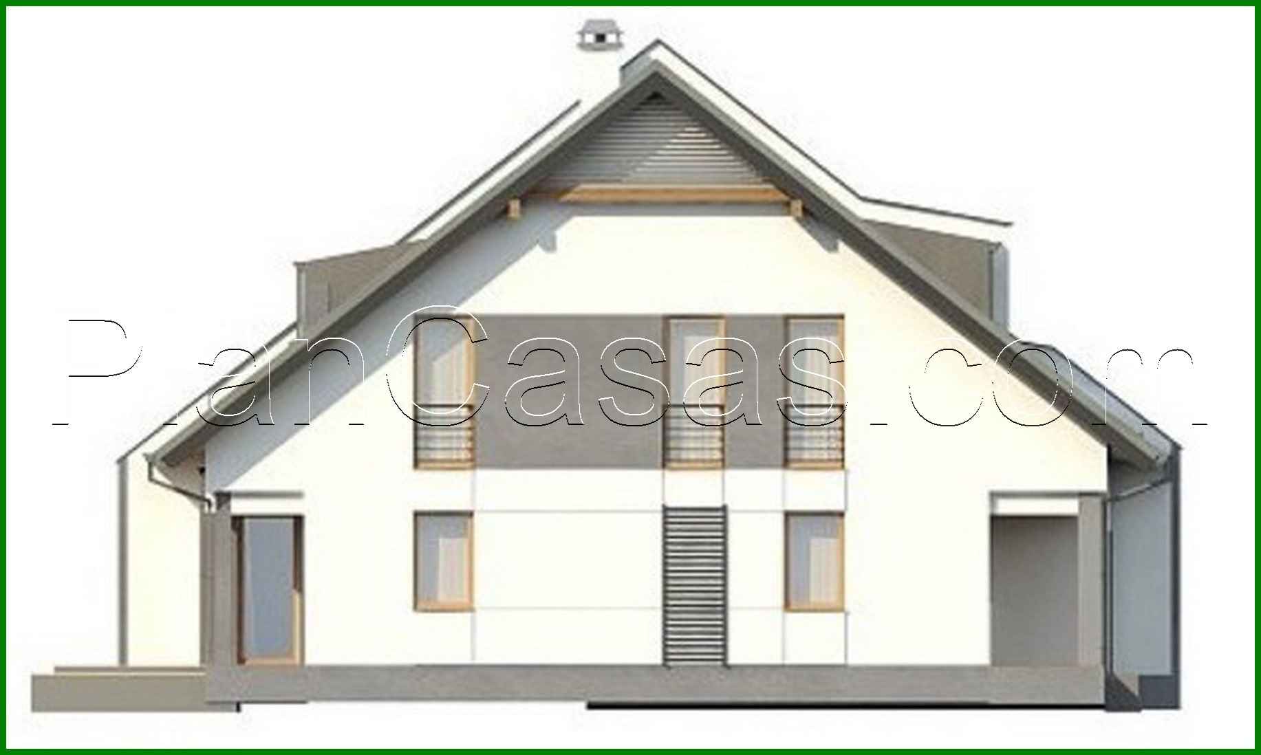 Visualization gallery - The project of a cottage for two families with a garage