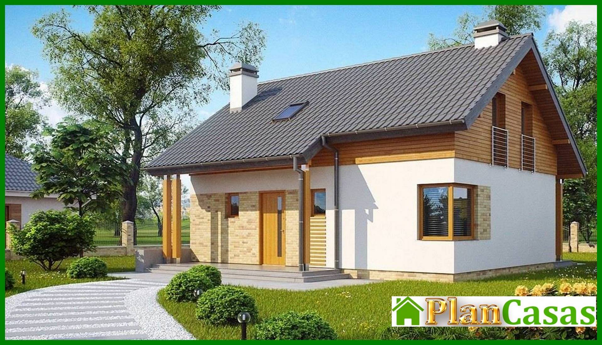 The project of a small cozy country cottage in a classic style house plan