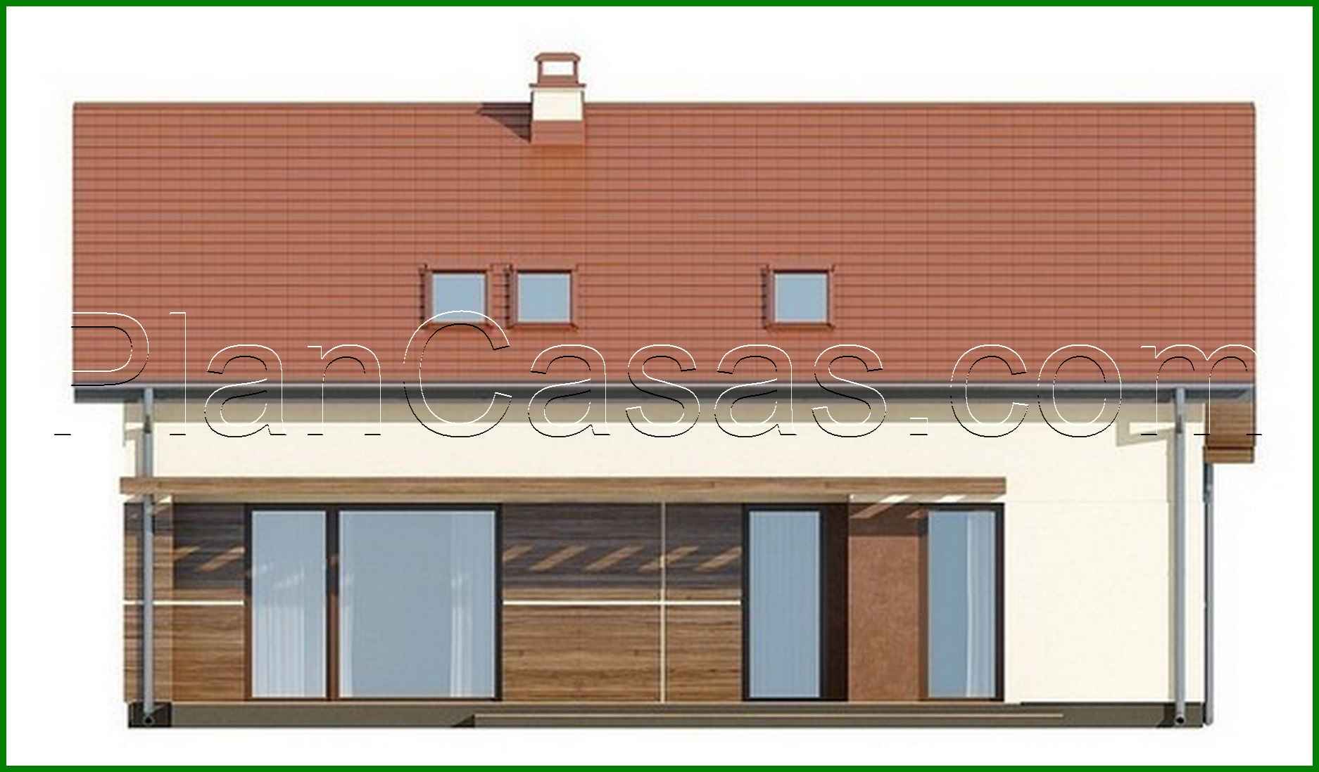 Visualization gallery - House project with attic and guest rooms on the ground floor