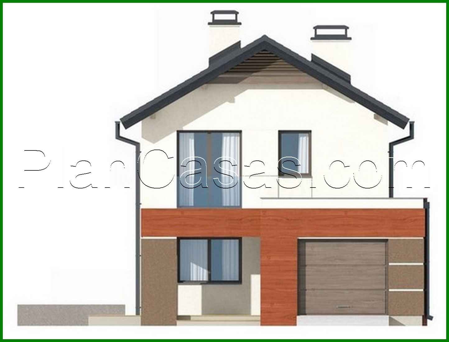 Visualization gallery - The project of a two-story cottage with a garage