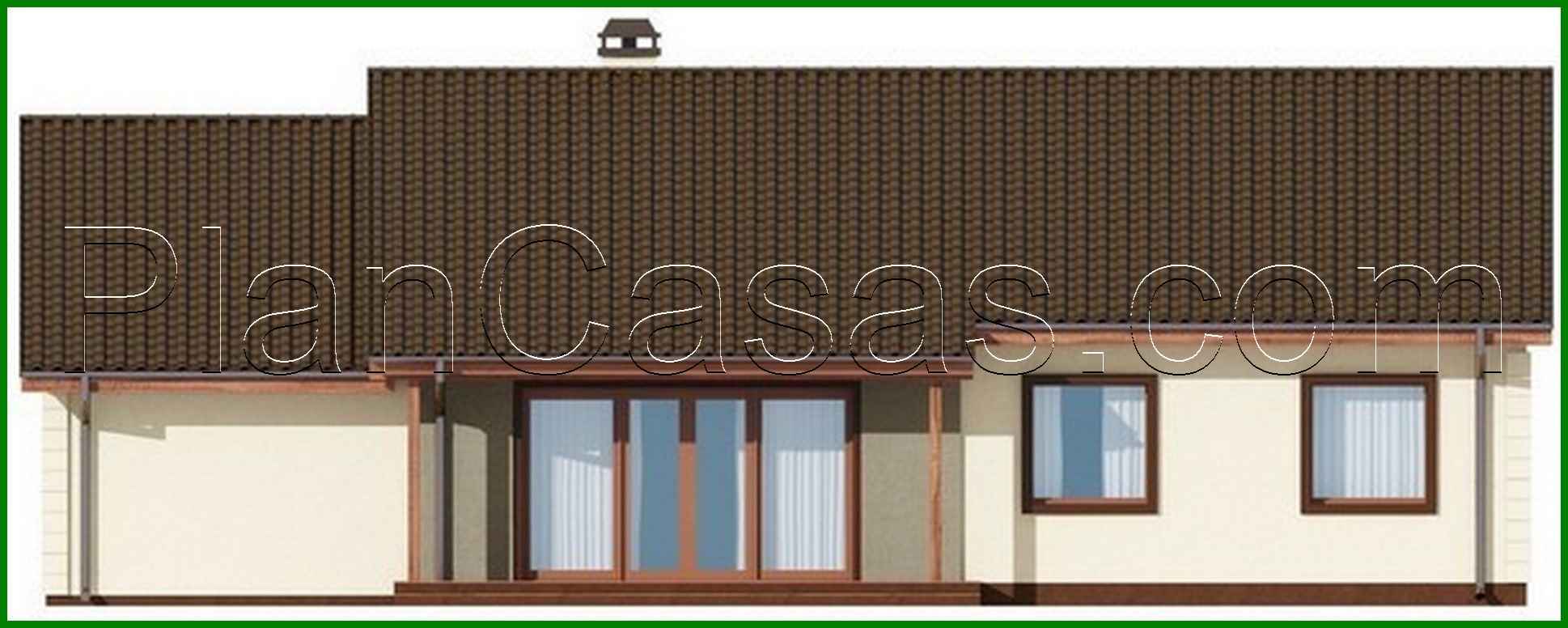 Visualization gallery - The project of a one-story country cottage with a garage