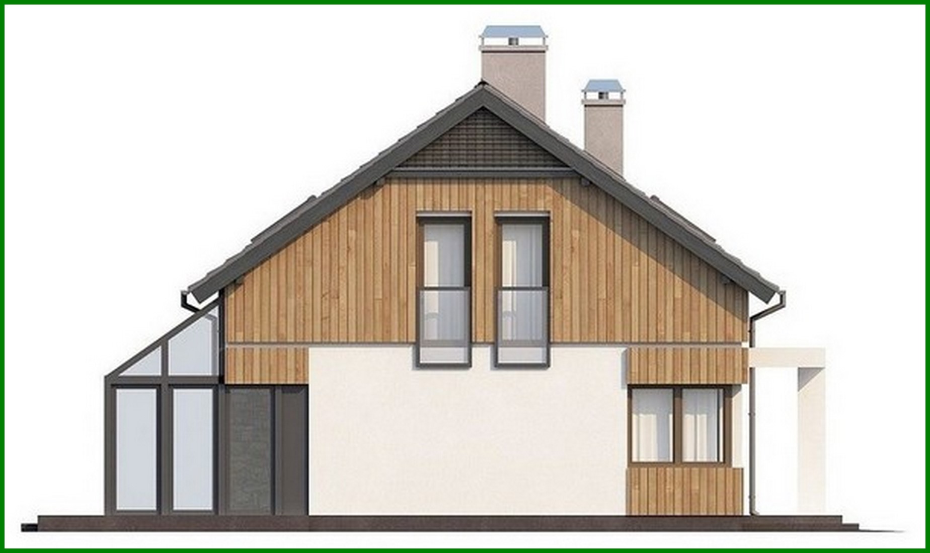 Visualization gallery - House project with a glazed terrace