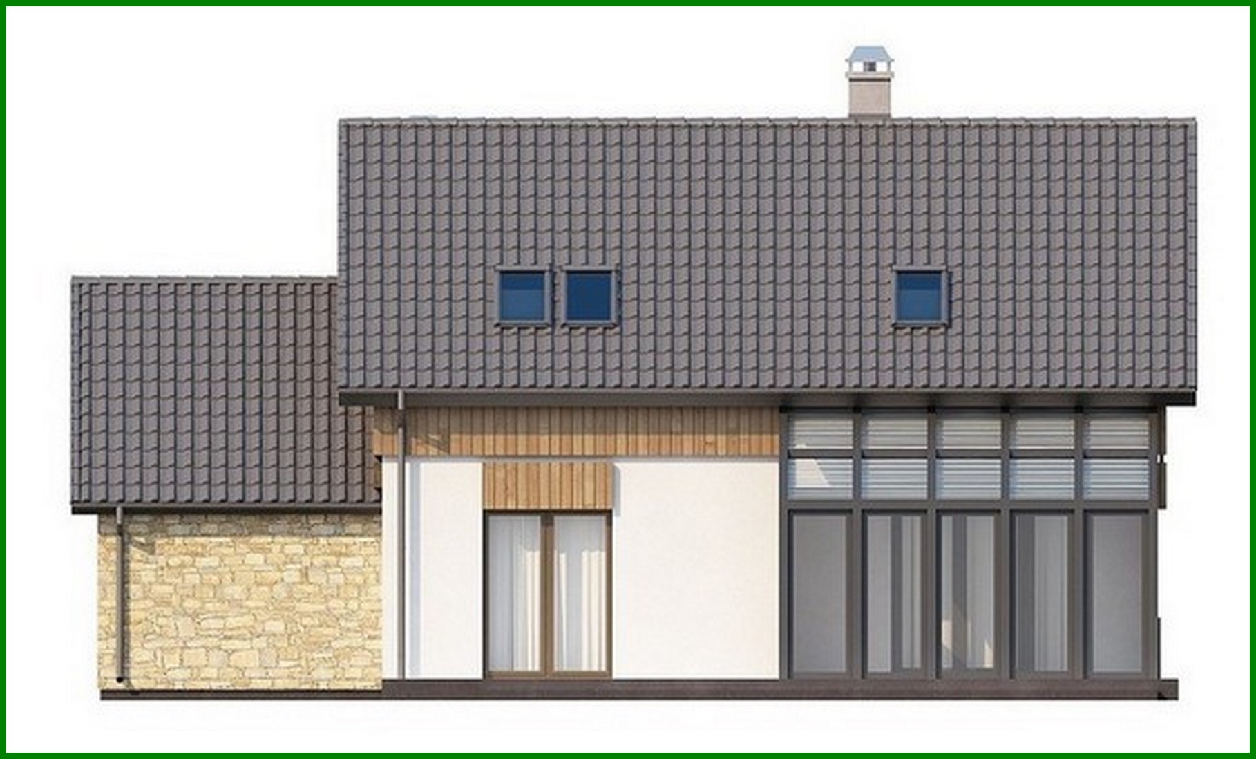 Visualization gallery - House project with a glazed terrace