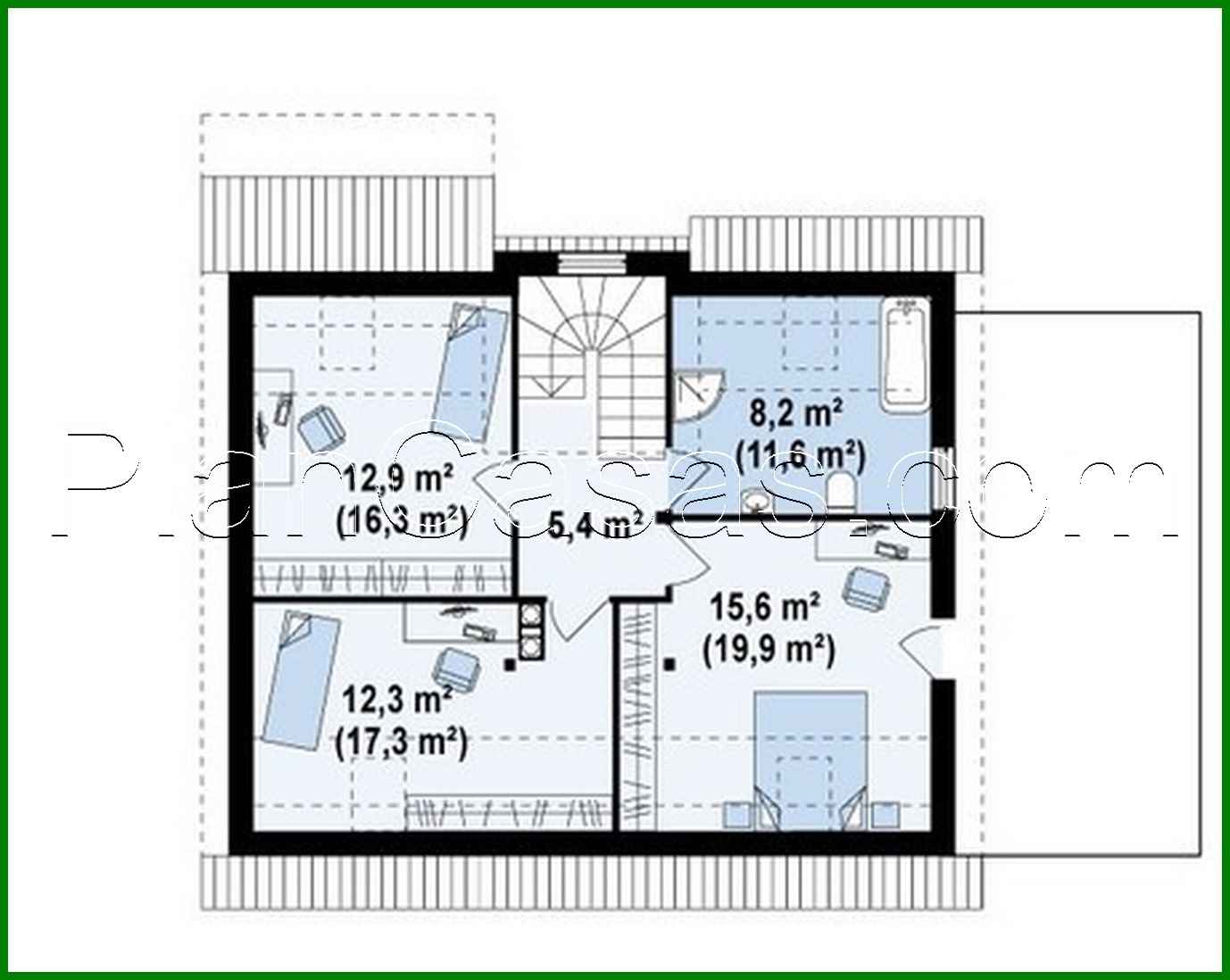 Visualization gallery - Project of a cottage with an attic, an office and a terrace above the garage