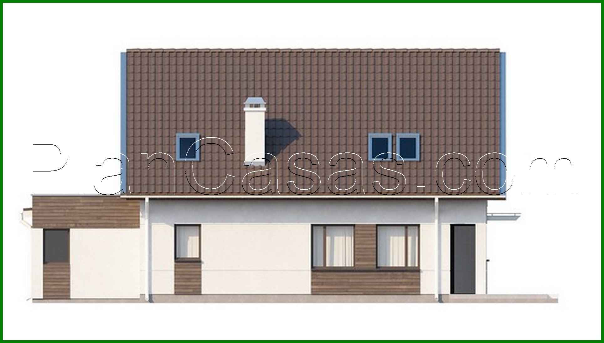 Visualization gallery - House project with a garage and an original attic