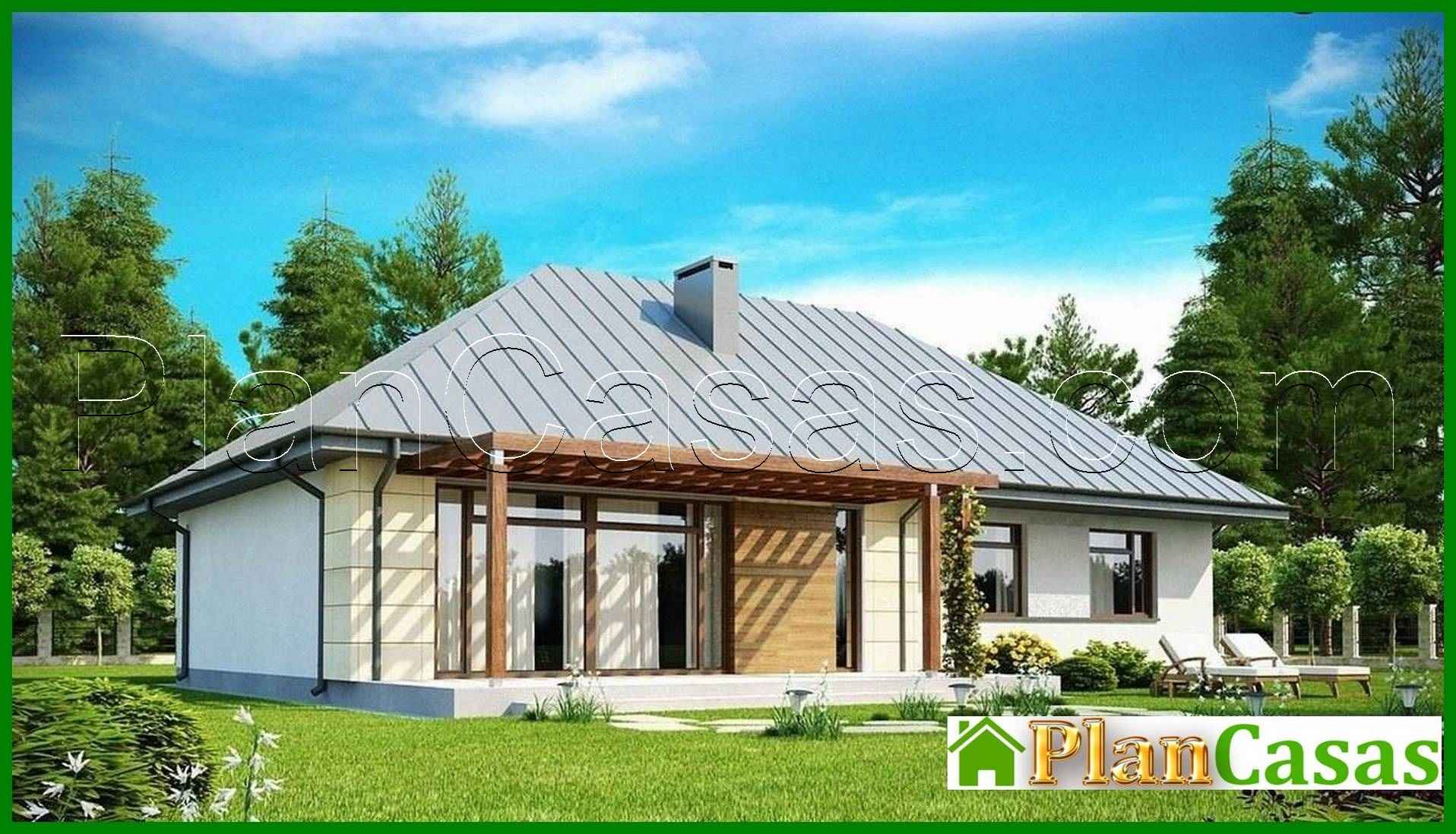 Visualization gallery - The project of a one-storey cottage with an attic