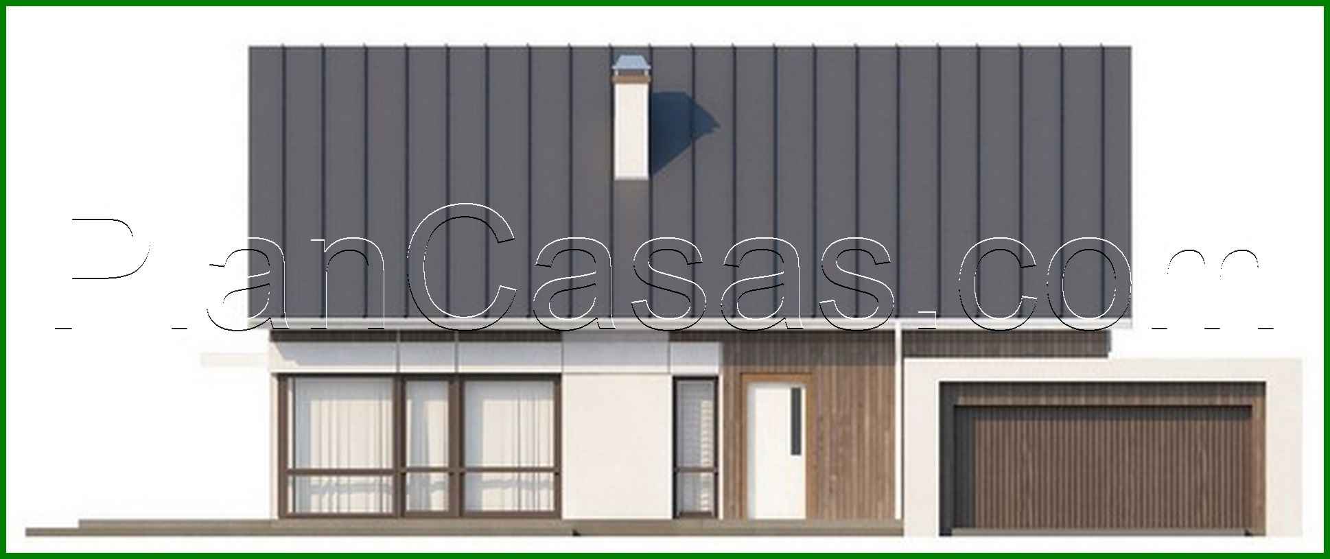 Visualization gallery - House project with an attic, a living room and a double garage