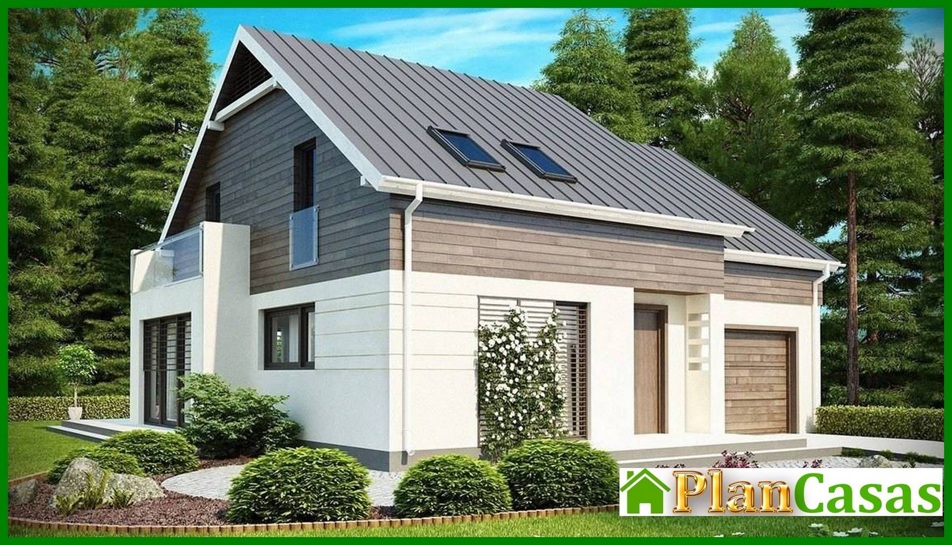 Visualization gallery - The project of a simple-form cottage with a gable roof