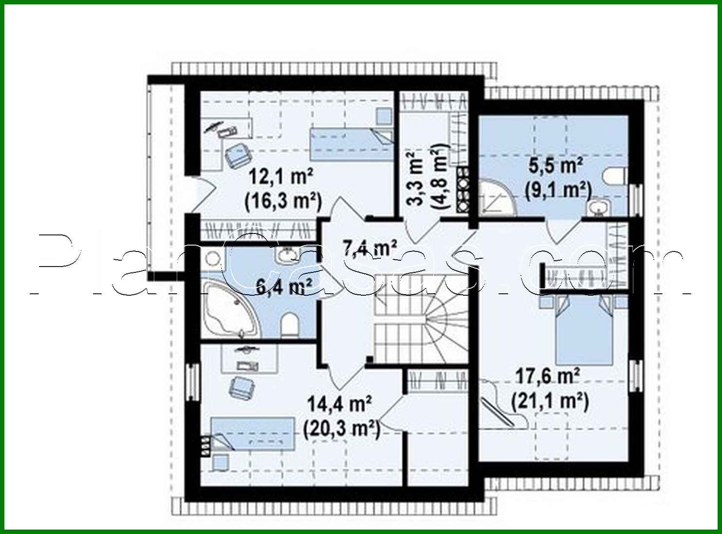 Visualization gallery - The project of a simple-form cottage with a gable roof