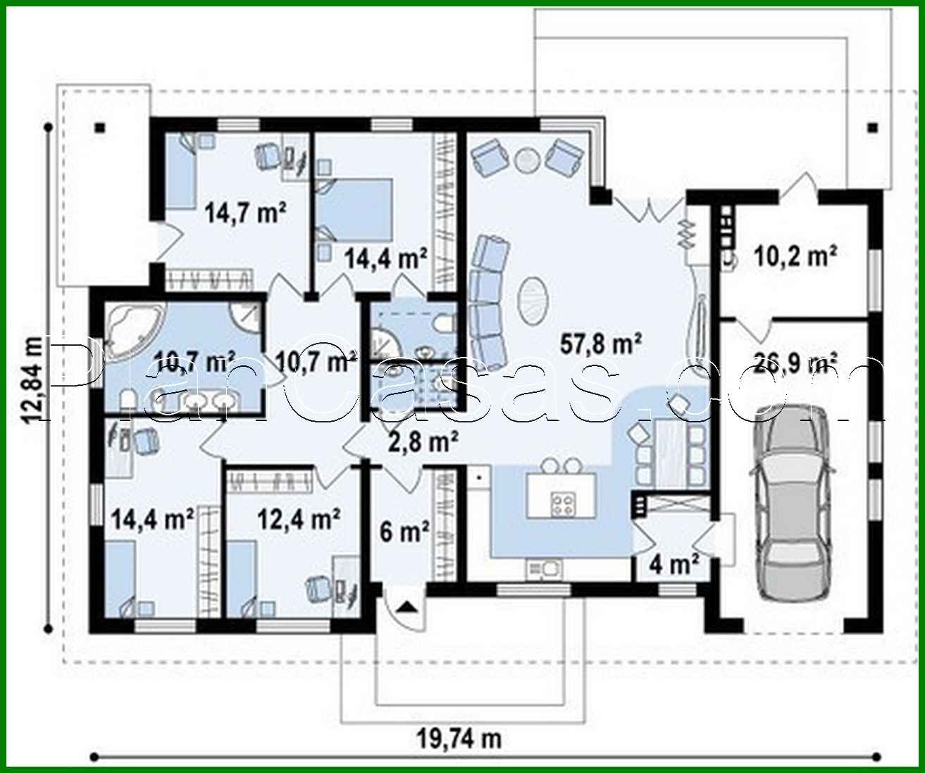 Visualization gallery - Four-bedroom cottage project
