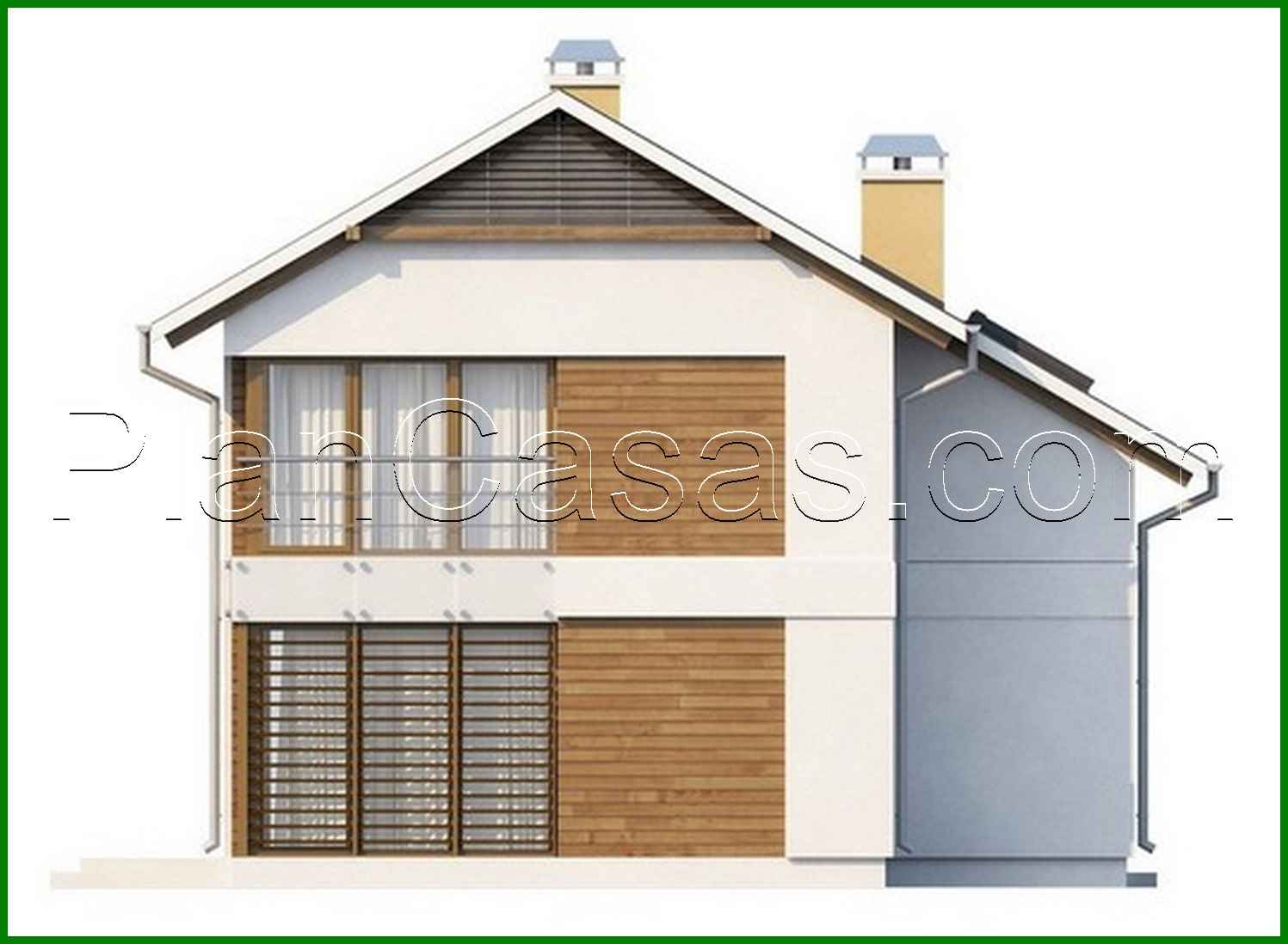 Visualization gallery - Two-story cottage for a narrow plot