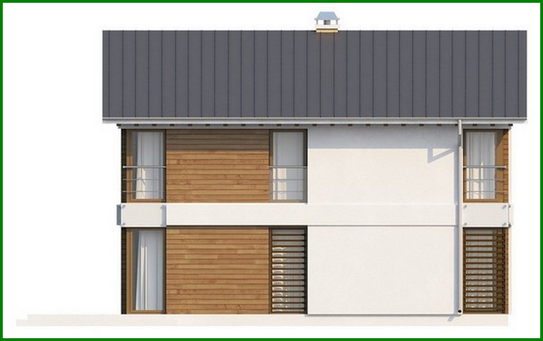 Visualization gallery - Two-story cottage for a narrow plot