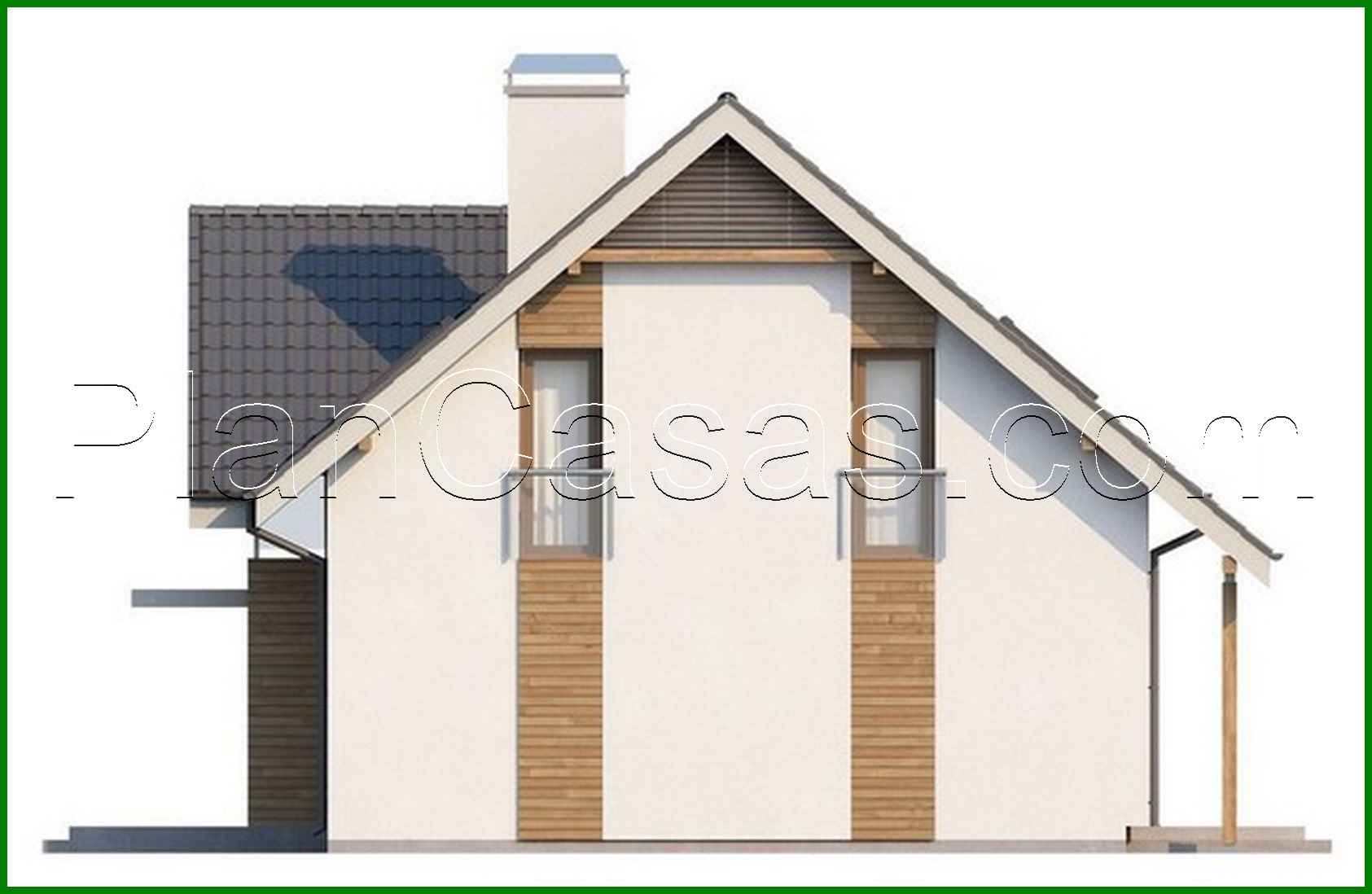 Visualization gallery - Project of a cottage with a garage and a large skylight