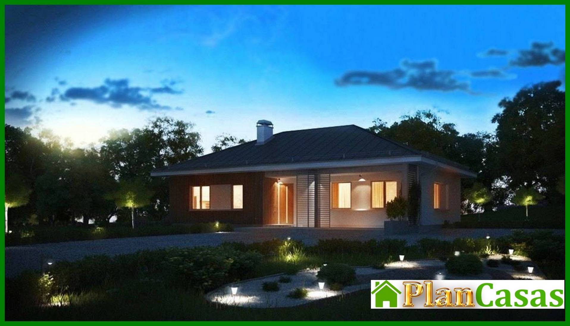 Visualization gallery - The project of a country house with a sloping roof