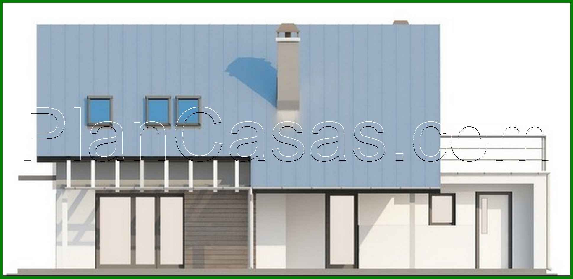 Visualization gallery - Project of a classic house with a terrace above the garage