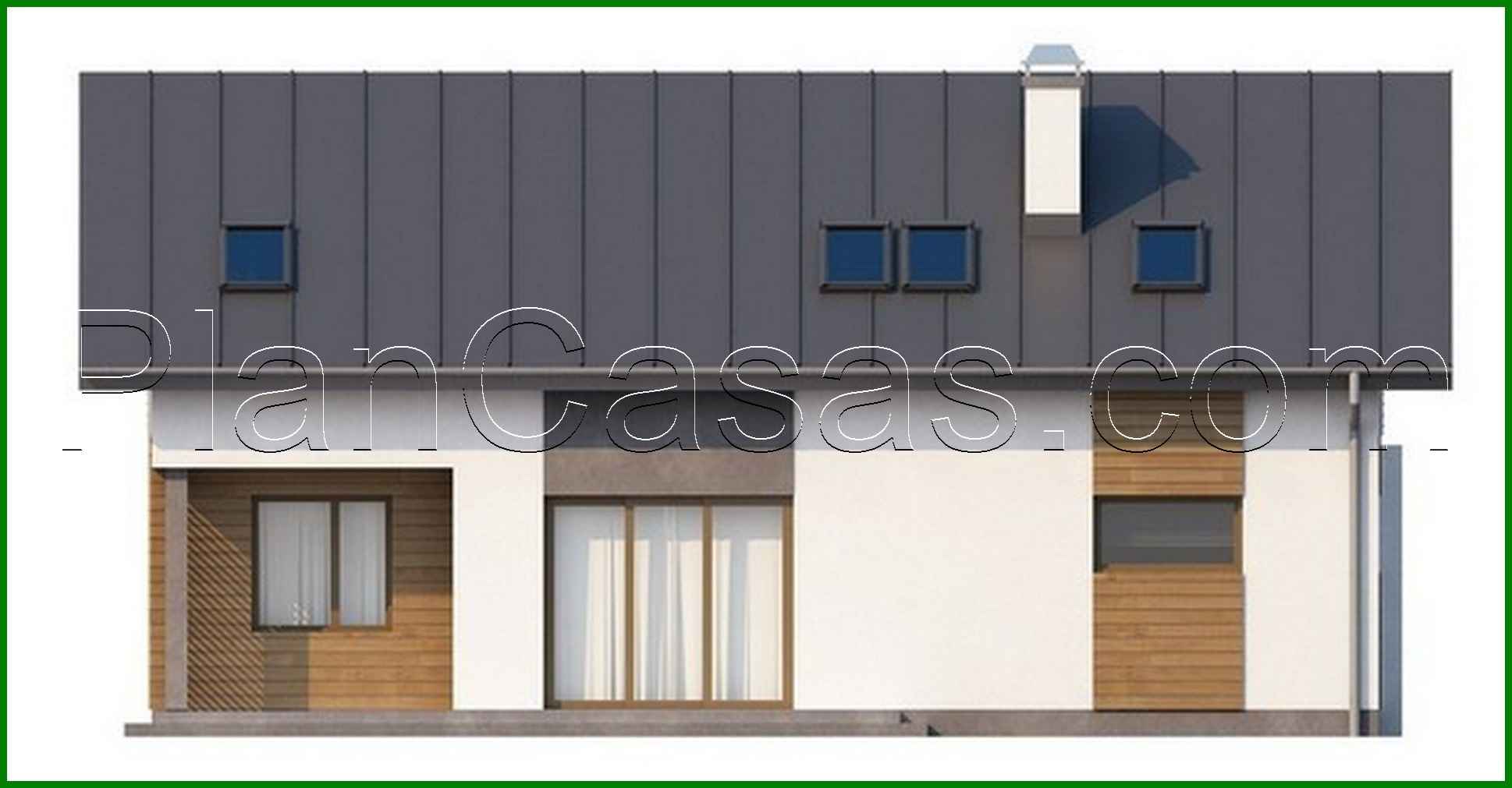 Visualization gallery - Project of a cottage with a garage and an office on the ground floor