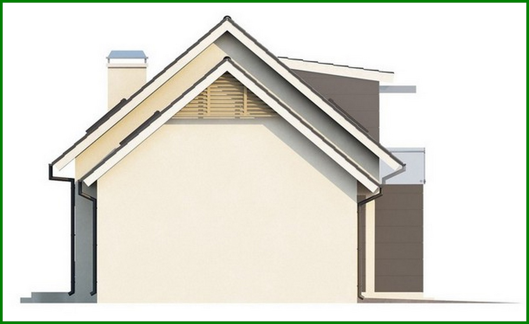 Visualization gallery - The project of a cottage with a garage, for two families