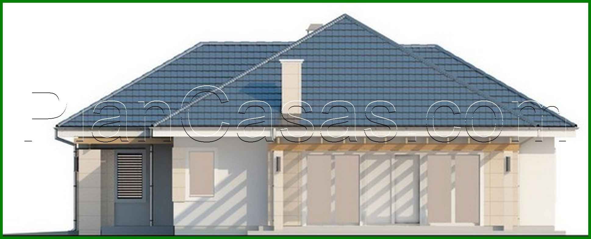 Visualization gallery - The project of a cozy classic one-story house with a garage for 1 car