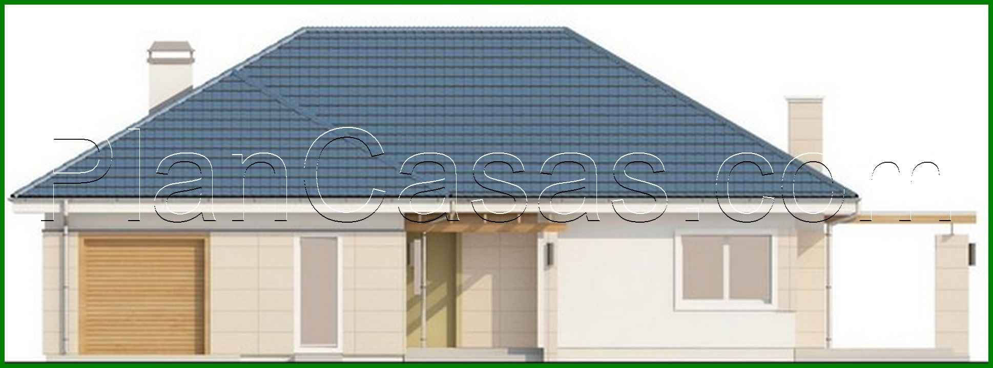 Visualization gallery - The project of a cozy classic one-story house with a garage for 1 car