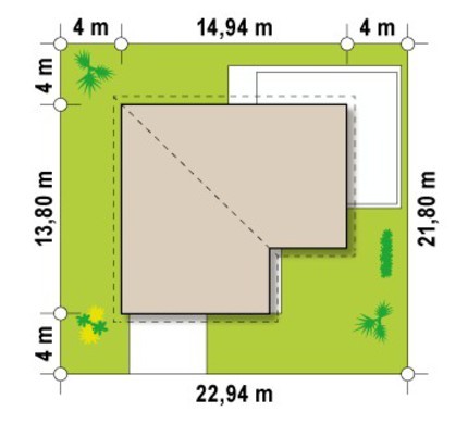 Visualization gallery - Project of a modern unusual one-story house