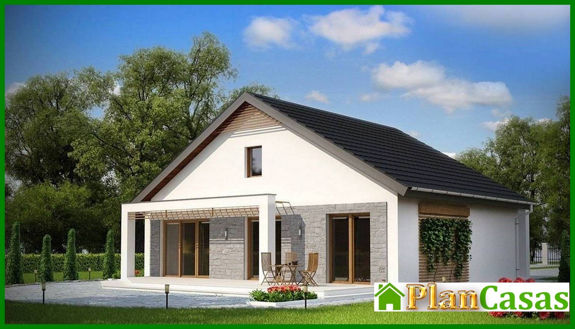 Visualization gallery - Single-storey house project with an additional frontal terrace