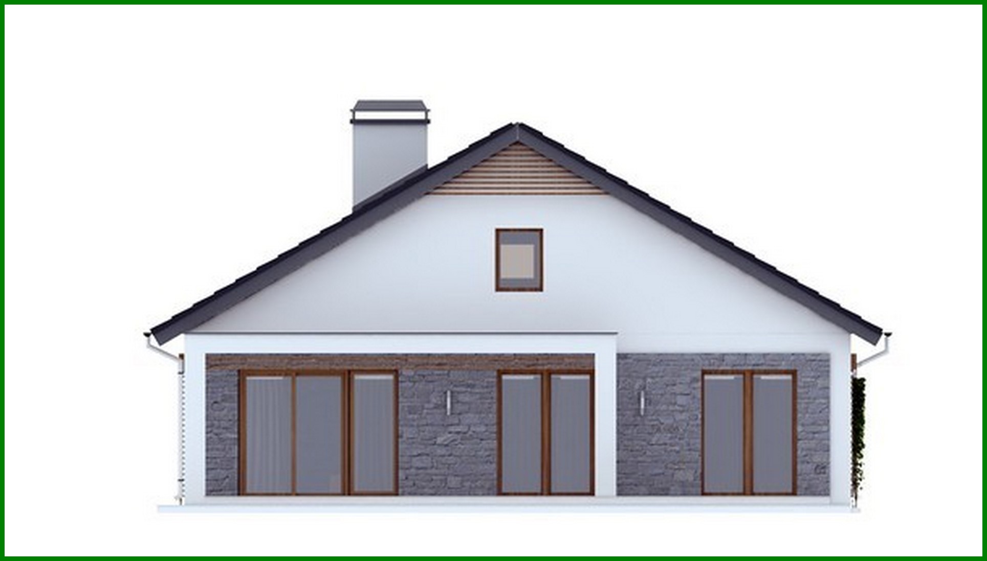 Visualization gallery - Single-storey house project with an additional frontal terrace