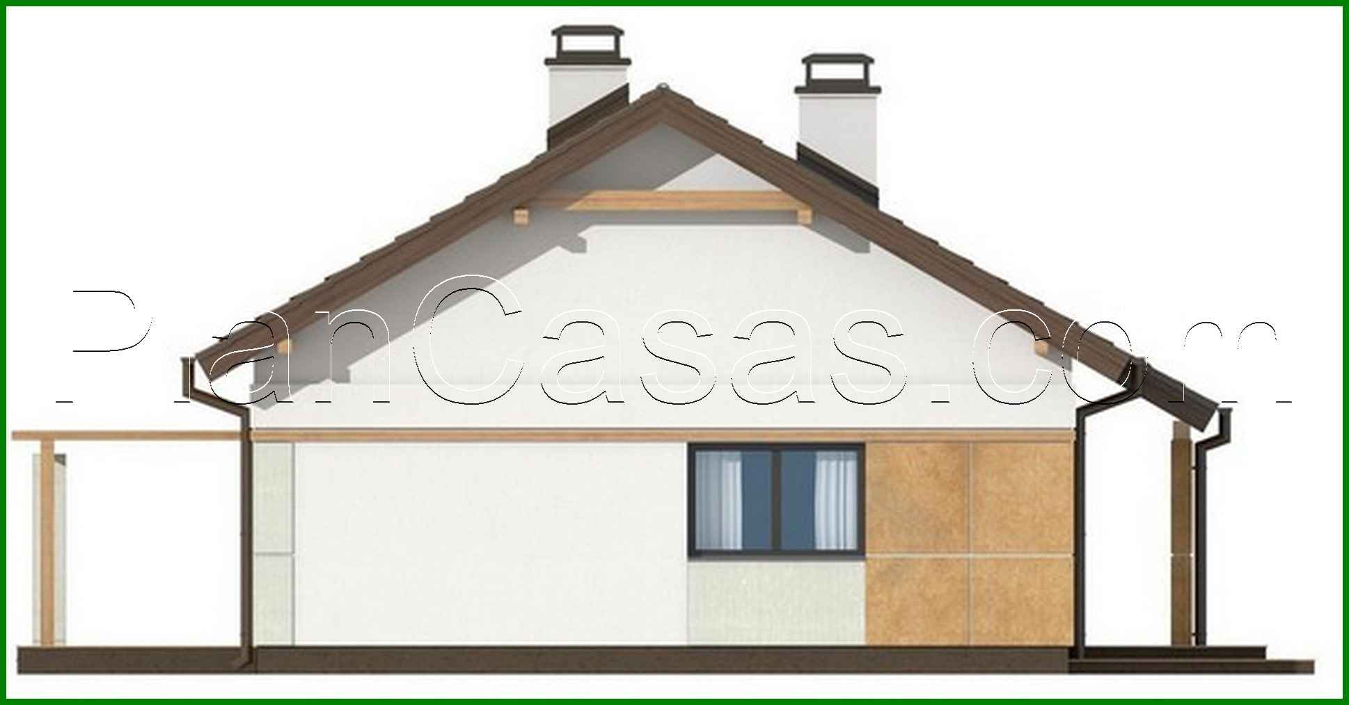 Visualization gallery - The project of a small neat one-story house with a gable roof