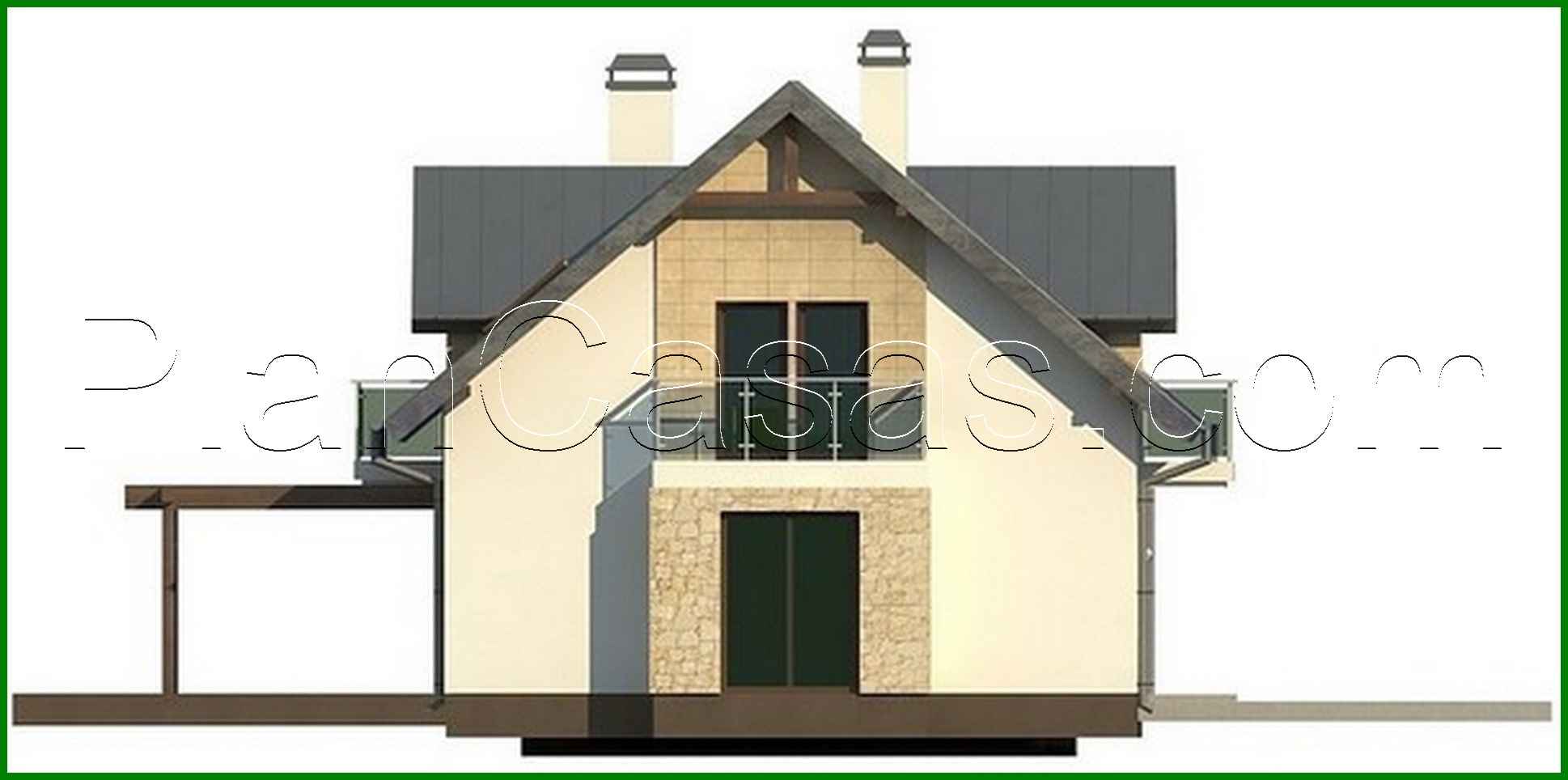 Visualization gallery - Design of a modern five-bedroom house with a garage