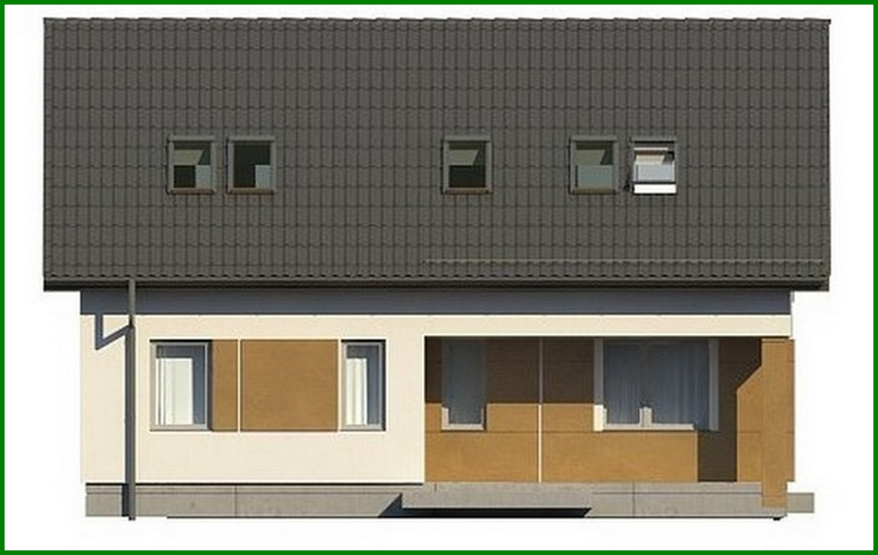 Visualization gallery - The project of an energy-saving house with an attic