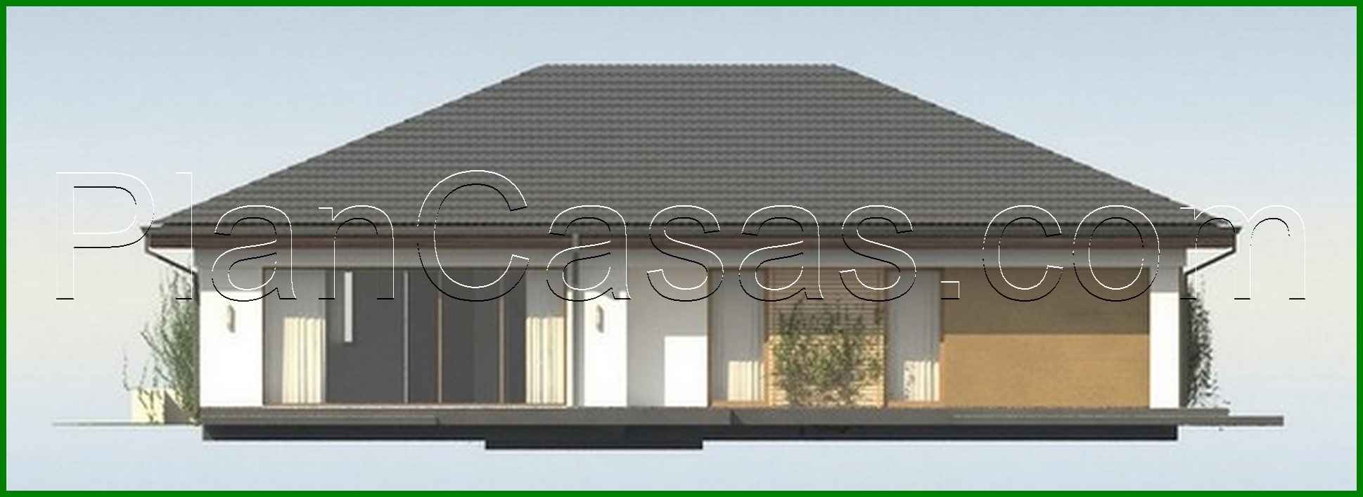 Visualization gallery - The project of a one-story house with a garage for one car