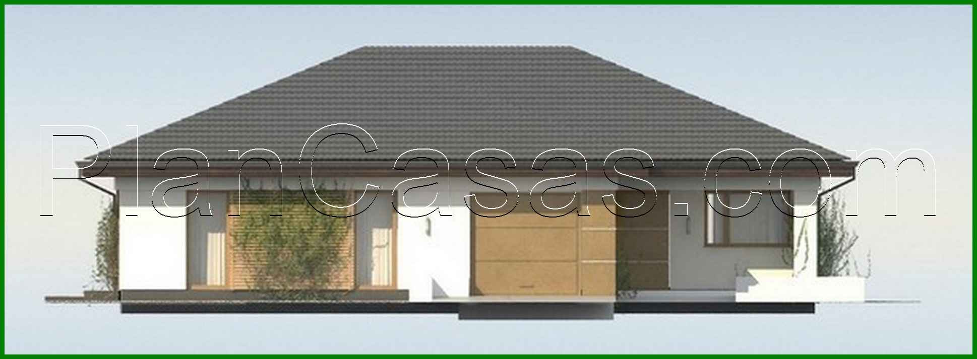 Visualization gallery - The project of a one-story house with a garage for one car