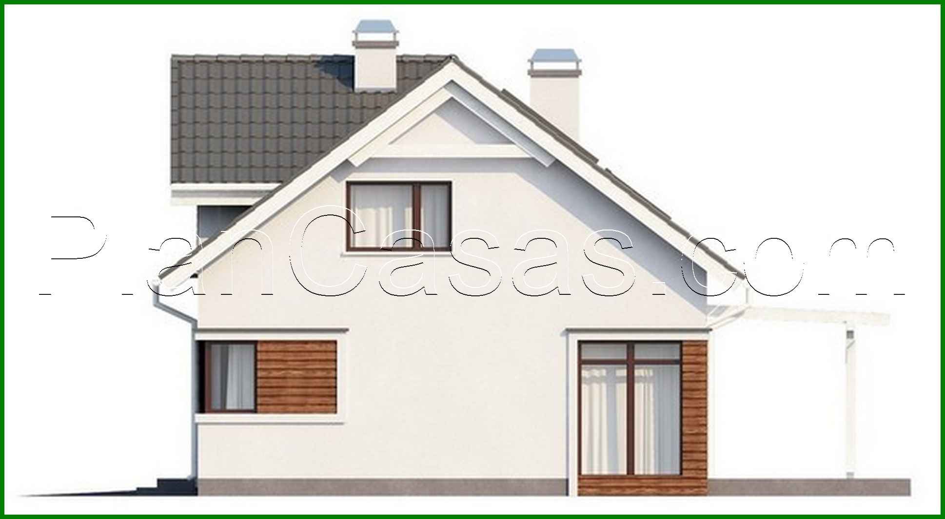 Visualization gallery - Cottage project with built-in garage and attic