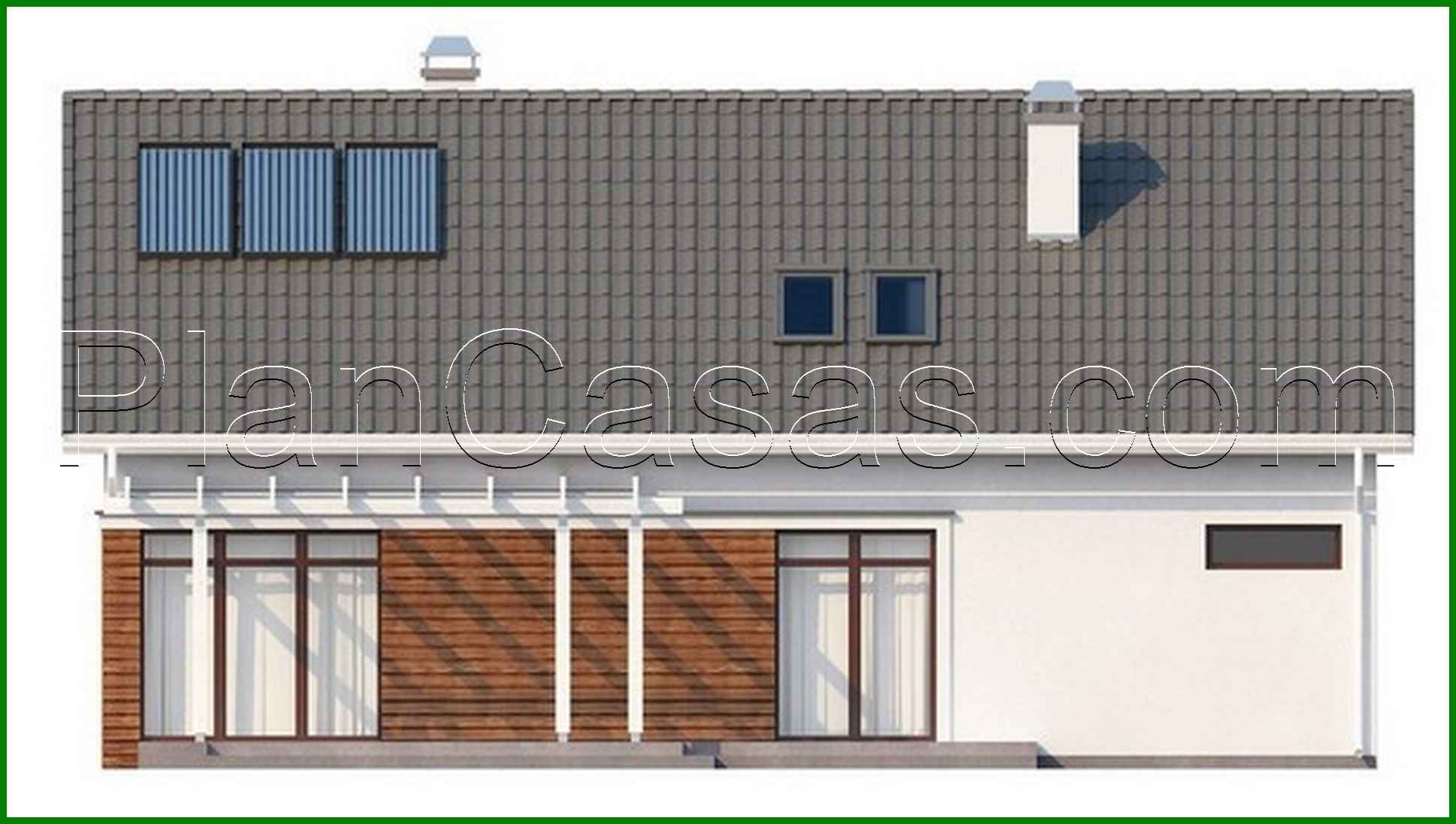 Visualization gallery - Cottage project with built-in garage and attic