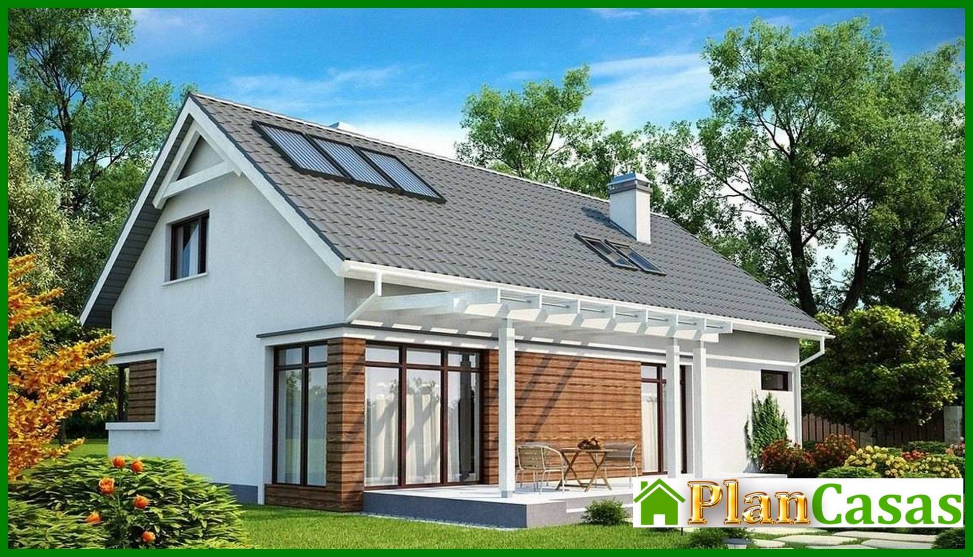 Visualization gallery - Cottage project with built-in garage and attic