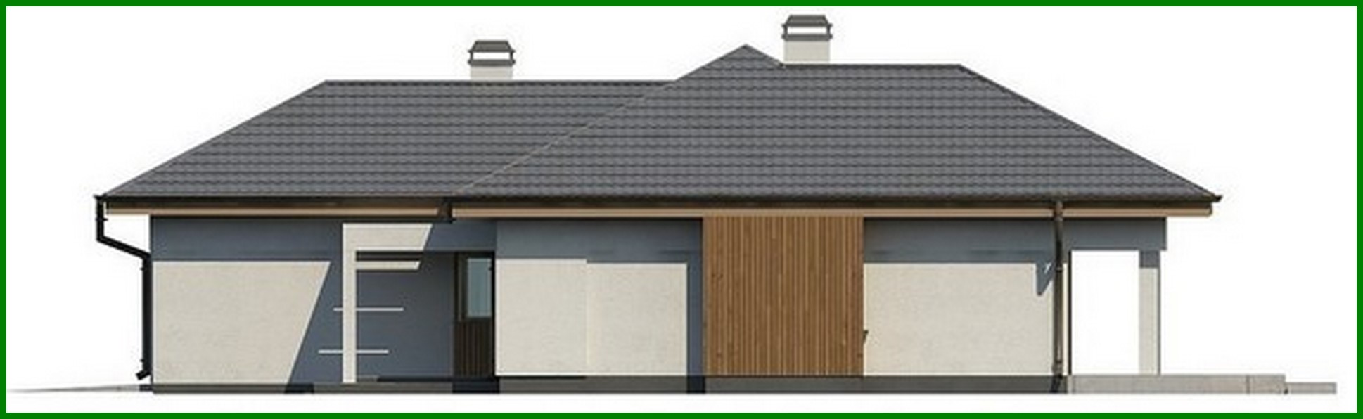 Visualization gallery - Project of a stylish practical one-story house