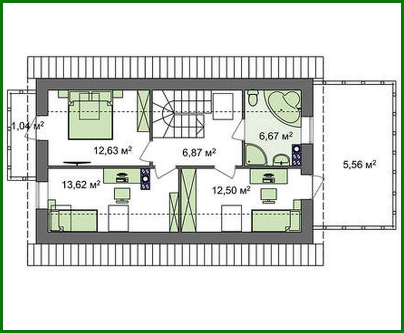 Visualization gallery - House project with an original facade for a large plot