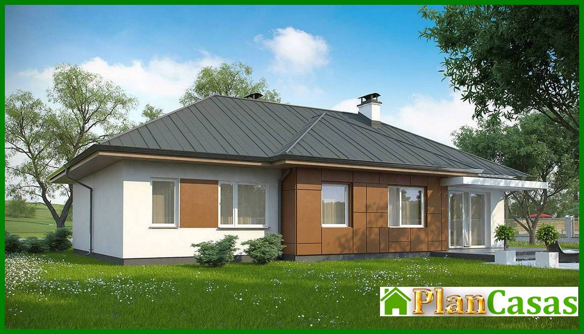 Visualization gallery - The project of a classic one-story house